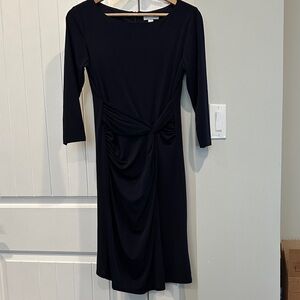 New York & Company Chic Navy Long Sleeve Dress